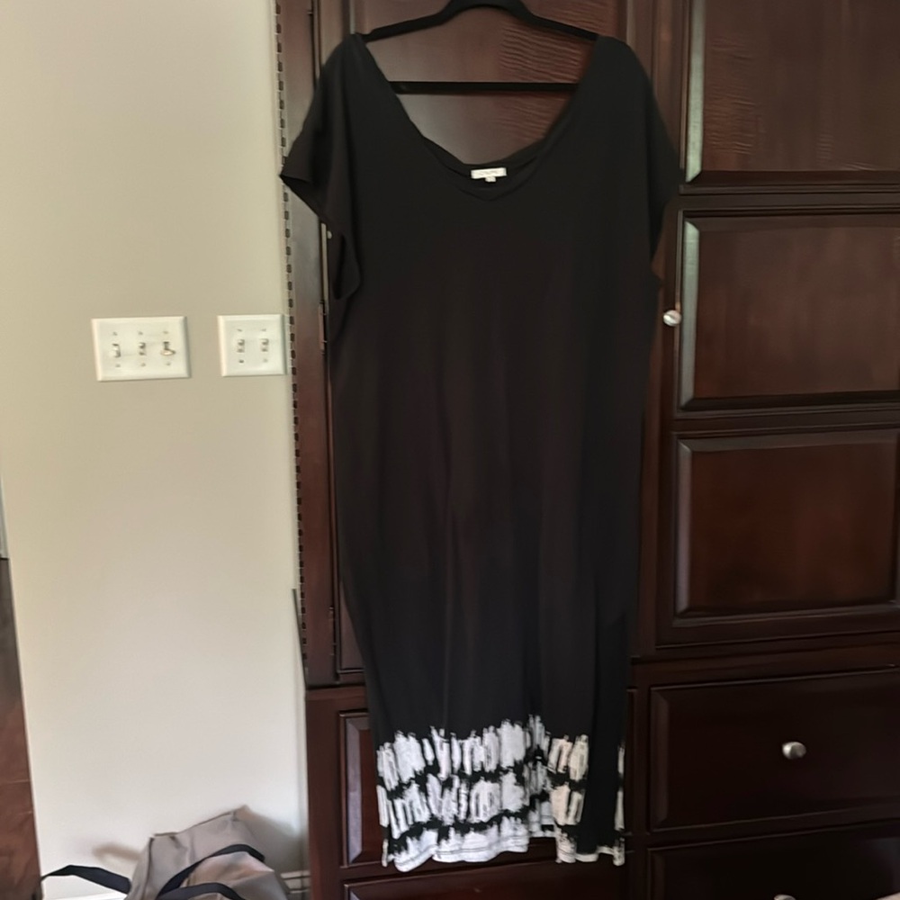 Black ankle length cover up